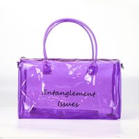 Unisexo Moda Letra Pvc Impermeable Bolsas De Viaje sku image 15