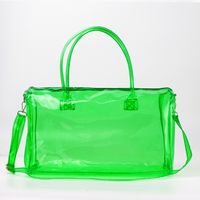 Unisex Fashion Letter Pvc Waterproof Travel Bags sku image 25