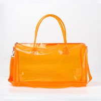 Unisex Fashion Letter Pvc Waterproof Travel Bags sku image 19