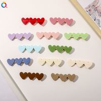 Simple Style Heart Shape Plastic Resin Patchwork Hair Clip 1 Piece main image 1