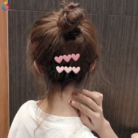 Simple Style Heart Shape Plastic Resin Patchwork Hair Clip 1 Piece main image 3