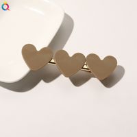 Simple Style Heart Shape Plastic Resin Patchwork Hair Clip 1 Piece sku image 1
