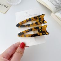 Süß Marmor Katze Acetatplatten Handgemacht Haarklammer 1 Paar sku image 4