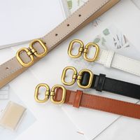 Simple Style Round Pu Leather Alloy Patchwork Women's Leather Belts 1 Piece main image 4