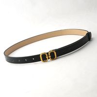 Simple Style Round Pu Leather Alloy Patchwork Women's Leather Belts 1 Piece main image 3