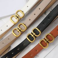 Simple Style Round Pu Leather Alloy Patchwork Women's Leather Belts 1 Piece main image 5