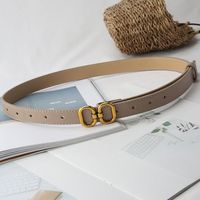 Simple Style Round Pu Leather Alloy Patchwork Women's Leather Belts 1 Piece sku image 4