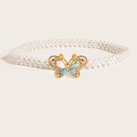 Simple Style Butterfly Alloy Plastic Patchwork Women's Chain Belts 1 Piece sku image 1