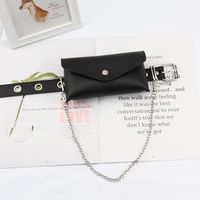Casual Solid Color Pu Leather Chain Women's Leather Belts 1 Piece main image 4
