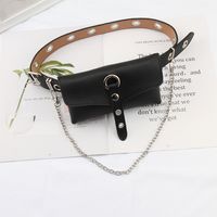 Casual Solid Color Pu Leather Chain Women's Leather Belts 1 Piece main image 3