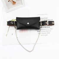 Casual Solid Color Pu Leather Chain Women's Leather Belts 1 Piece main image 2
