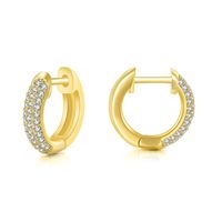 Fashion Circle Copper Plating Zircon Earrings 1 Pair sku image 2