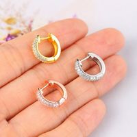 Fashion Circle Copper Plating Zircon Earrings 1 Pair main image 1