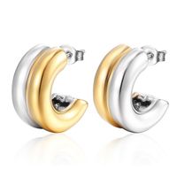 Fashion U Shape Stainless Steel Plating Earrings 1 Pair main image 2