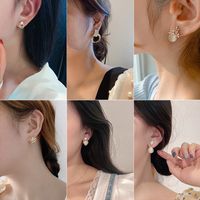1 Pair Fashion Geometric Alloy Plating Opal Women's Earrings main image 5