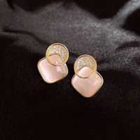 1 Pair Fashion Geometric Alloy Plating Opal Women's Earrings sku image 16