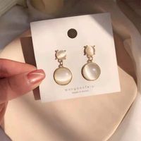 1 Pair Fashion Geometric Alloy Plating Opal Women's Earrings sku image 9