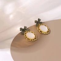 1 Pair Fashion Geometric Alloy Plating Opal Women's Earrings sku image 10