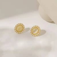 1 Pair Fashion Geometric Alloy Plating Opal Women's Earrings sku image 4