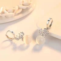 1 Pair Fashion Geometric Alloy Plating Opal Women's Earrings sku image 25