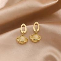 1 Pair Fashion Geometric Alloy Plating Opal Women's Earrings sku image 8