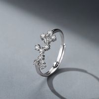 Simple Style Constellation Sterling Silver Inlay Zircon Rings sku image 12