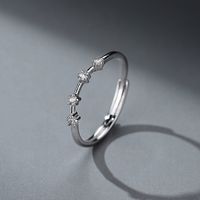 Einfacher Stil Konstellation Sterling Silber Inlay Zirkon Ringe sku image 5