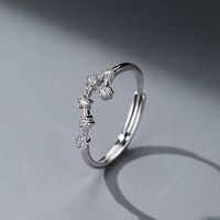 Style Simple Constellation Argent Sterling Incruster Zircon Anneaux sku image 6