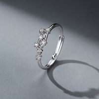 Simple Style Constellation Sterling Silver Inlay Zircon Rings sku image 7