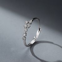 Style Simple Constellation Argent Sterling Incruster Zircon Anneaux sku image 8