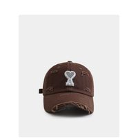 Women's Casual Letter Heart Shape Embroidery Crimping Baseball Cap main image 2