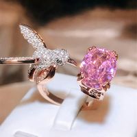 Ins Style Eagle Copper Plating Zircon Open Ring 1 Piece sku image 4
