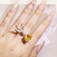 Ins Style Eagle Copper Plating Zircon Open Ring 1 Piece main image 2