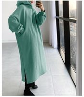 Women's Hoodie Long Sleeve Hoodies & Sweatshirts Slit Fashion Solid Color main image 3