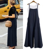 Women's Daily Fashion Solid Color Full Length Patchwork Jumpsuits main image 4