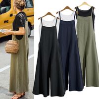 Women's Daily Fashion Solid Color Full Length Patchwork Jumpsuits main image 6