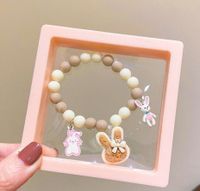 Cartoon Style Rabbit Unicorn Shell Plastic Beaded Girl's Bracelets 1 Set sku image 3