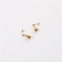 Fashion Solid Color Titanium Steel Water Drop Earrings 1 Pair main image 5