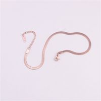 Simple Style Solid Color Titanium Steel Chain Women's Anklet 1 Piece main image 4