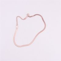 Simple Style Solid Color Titanium Steel Chain Women's Anklet 1 Piece main image 3