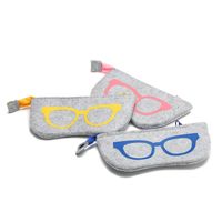 Felt Fashion Personalized Zipper Multifunctional Glasses Storage Bag main image 6