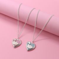 Fashion Swan Heart Shape Alloy Girl's Necklace 1 Piece main image 5