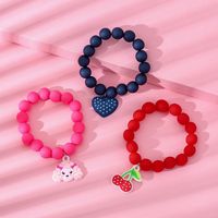 Cute Dog Cherry Heart Shape Arylic Kid's Bracelets 3 Piece Set main image 4