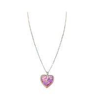 Fashion Heart Shape Copper Sequins Girl's Necklace 1 Piece main image 4