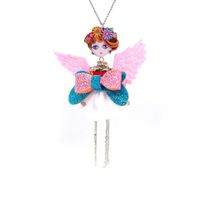 Cute Doll Alloy Handmade Kid's Pendant Necklace 1 Piece sku image 2