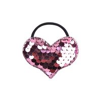 Fashion Star Heart Shape Crown Elastic Band Sequins Hair Tie 1 Piece sku image 3