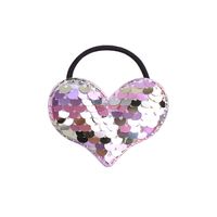 Fashion Star Heart Shape Crown Elastic Band Sequins Hair Tie 1 Piece sku image 6