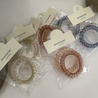 Simple Style Solid Color Plastic Resin Hair Tie 2 Piece Set main image 4