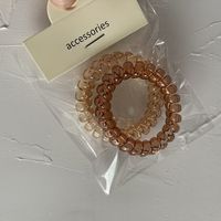 Simple Style Solid Color Plastic Resin Hair Tie 2 Piece Set sku image 2