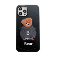 Style De Bande Dessinée Lettre Ours Faux Cuir   Téléphone Accessoires main image 4